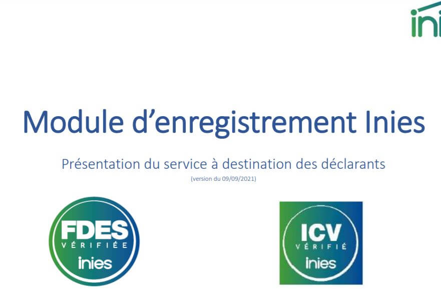 Module d'enregistrement INIES